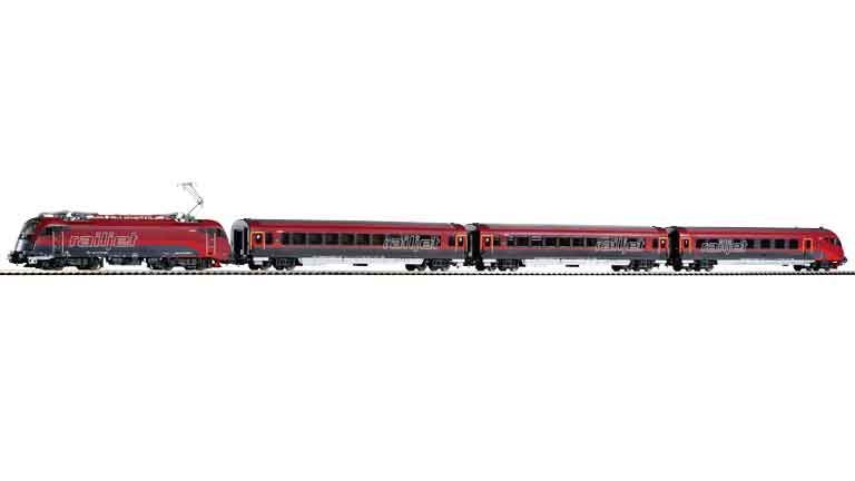 PIKO 58131 Пассажирский поезд с электровозом Rh 1216 и 3-мя вагонами, H0, V, ÖBB
