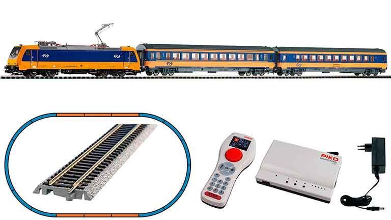 PIKO 59016 Цифровой стартовый набор «Пассажирский поезд с электровозом BR 185», H0, VI, NS, SmartControl WLAN