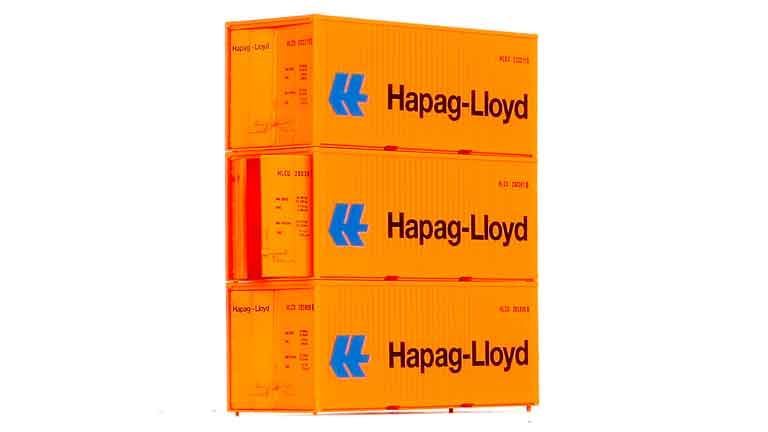 PIKO 56202 20-футовые контейнеры «Hapag-Lloyd» (3 шт.), 1:87
