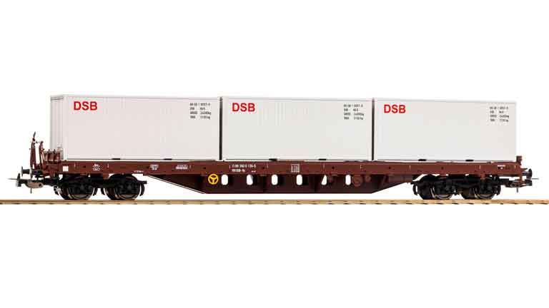PIKO 24527 Фитинговая платформа с 3 × 20" контейнерами «DSB», H0, V, DSB