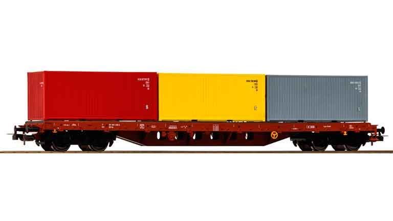 PIKO 24539 Фитинговая платформа с 3 × 20" контейнерами, H0, V, SNCB