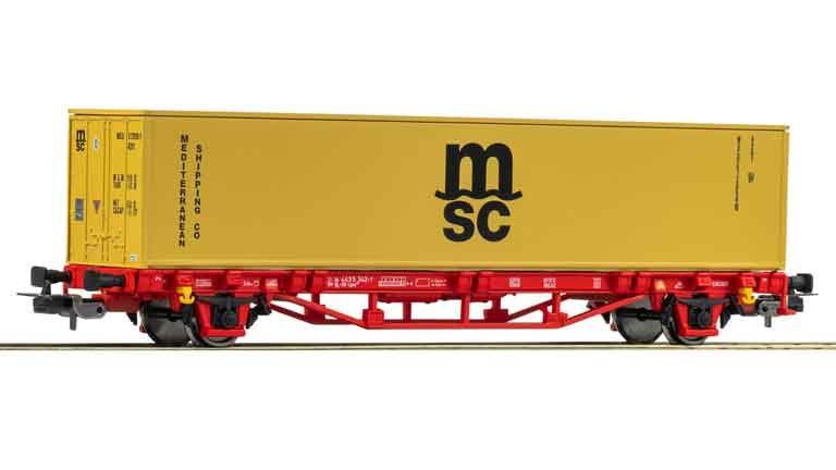 PIKO 27726 Фитинговая платформа груженная 40" контейнером «MSC», H0, V, NS
