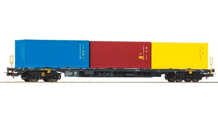 PIKO 24634 Фитинговая платформа Sgnss с 3 × 20" контейнерами, H0, VI, ČD